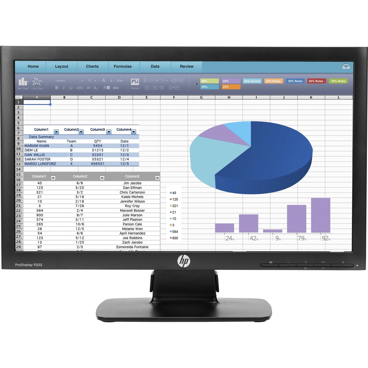 HP Business K7X28A8#ABA 20" ProDisplay P202m Monitor used Grade A