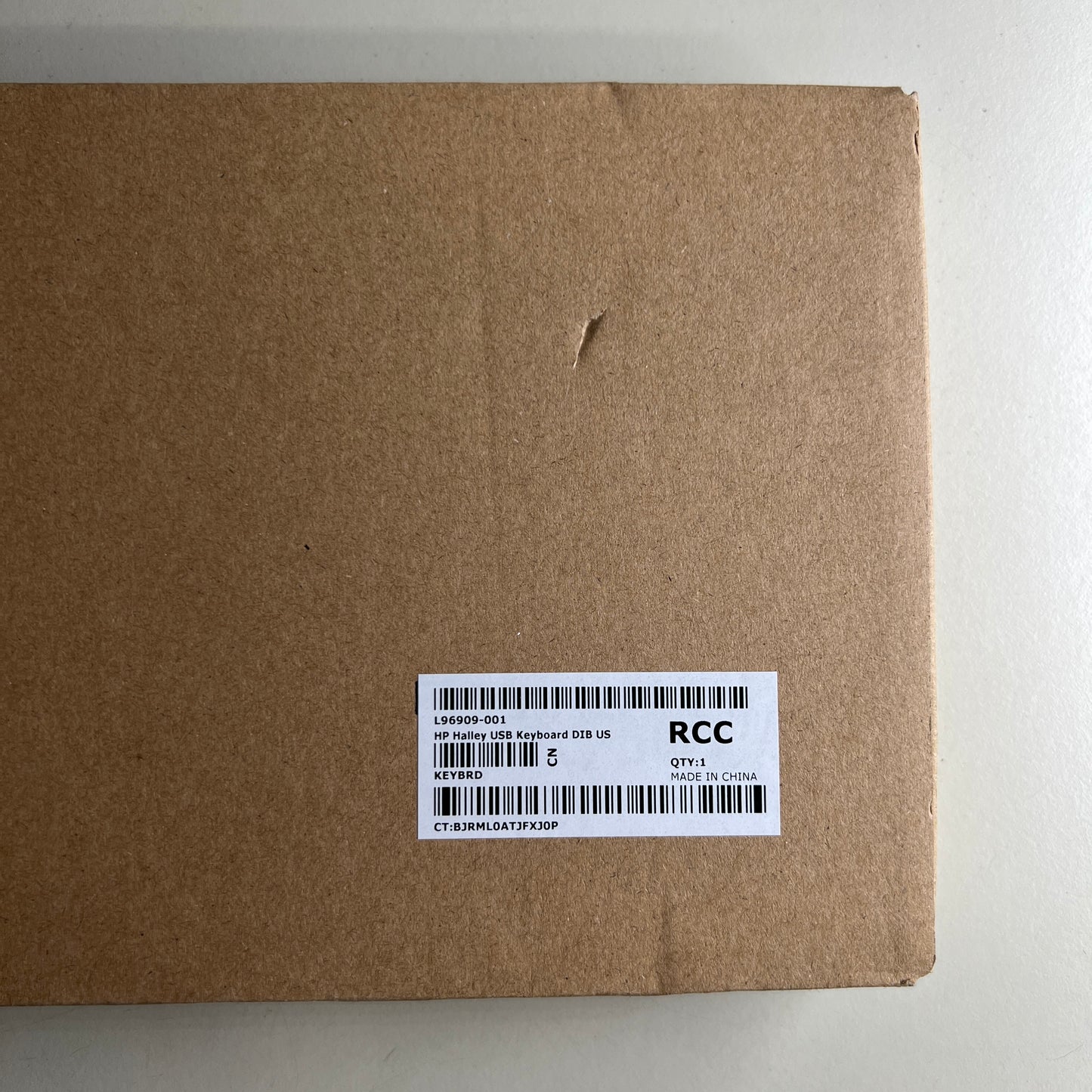 HP Desktop 320K Slim Wired Black USB Standard English Keyboard L96909-001 9SR37A6