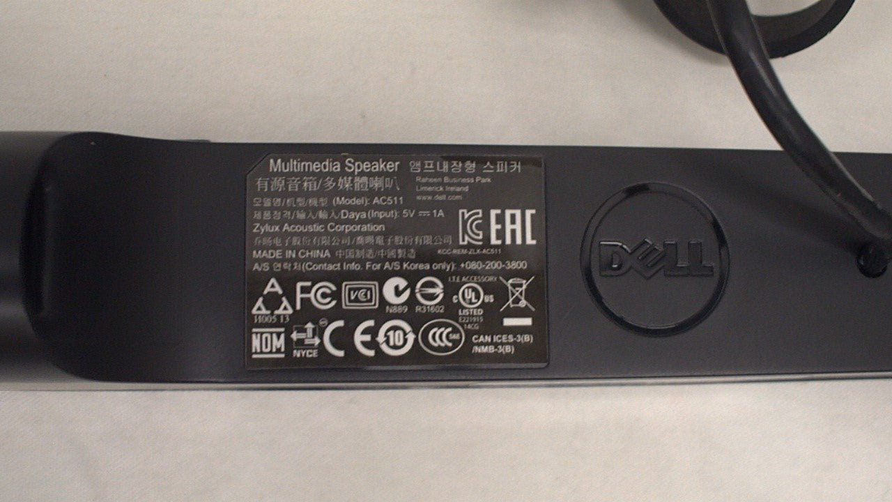 Dell AC511 USB Wired SoundBar Used