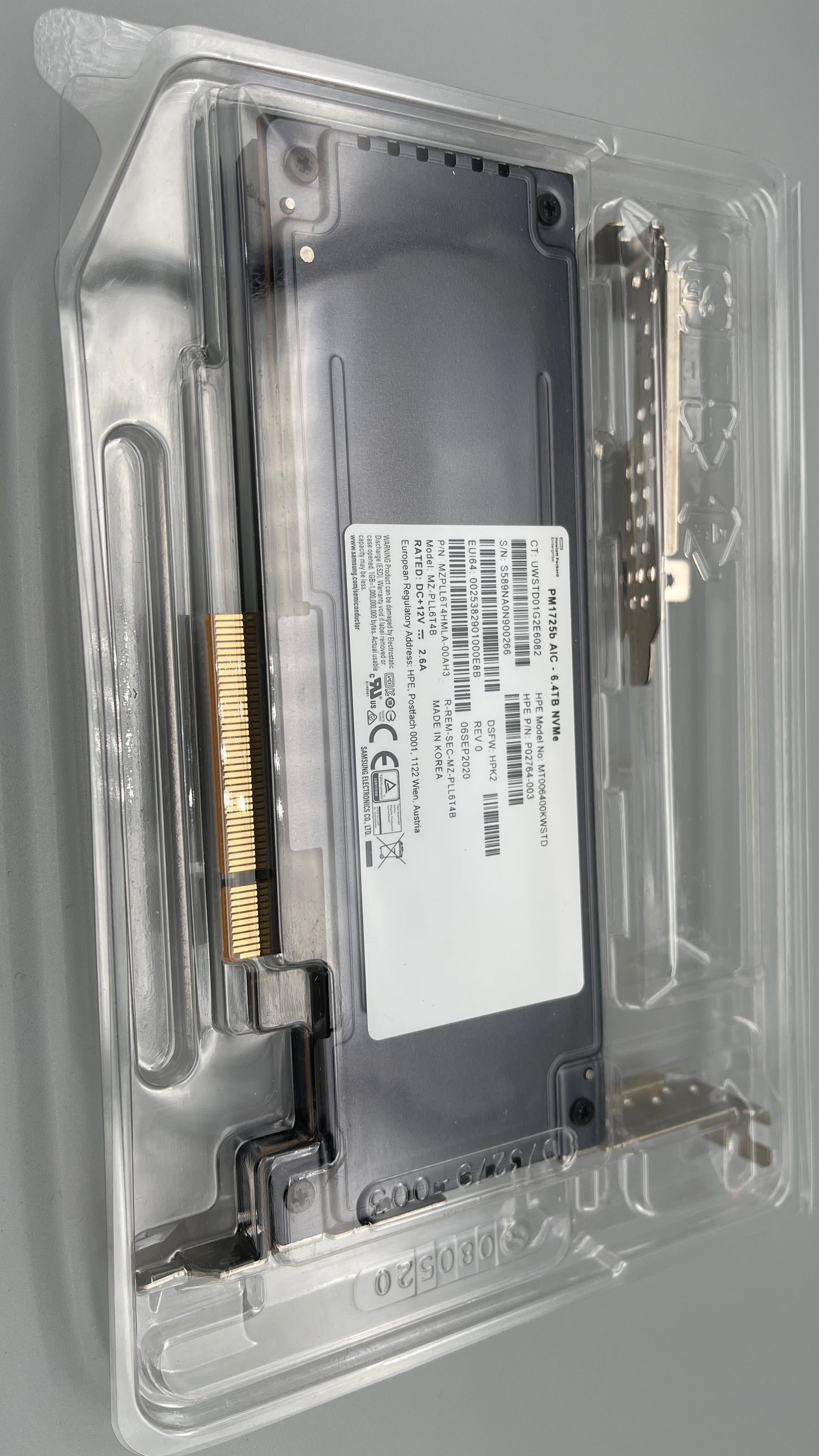 HP PM1725b AIC 6.4TB NVMe P02764-003 MT006400KWSTD