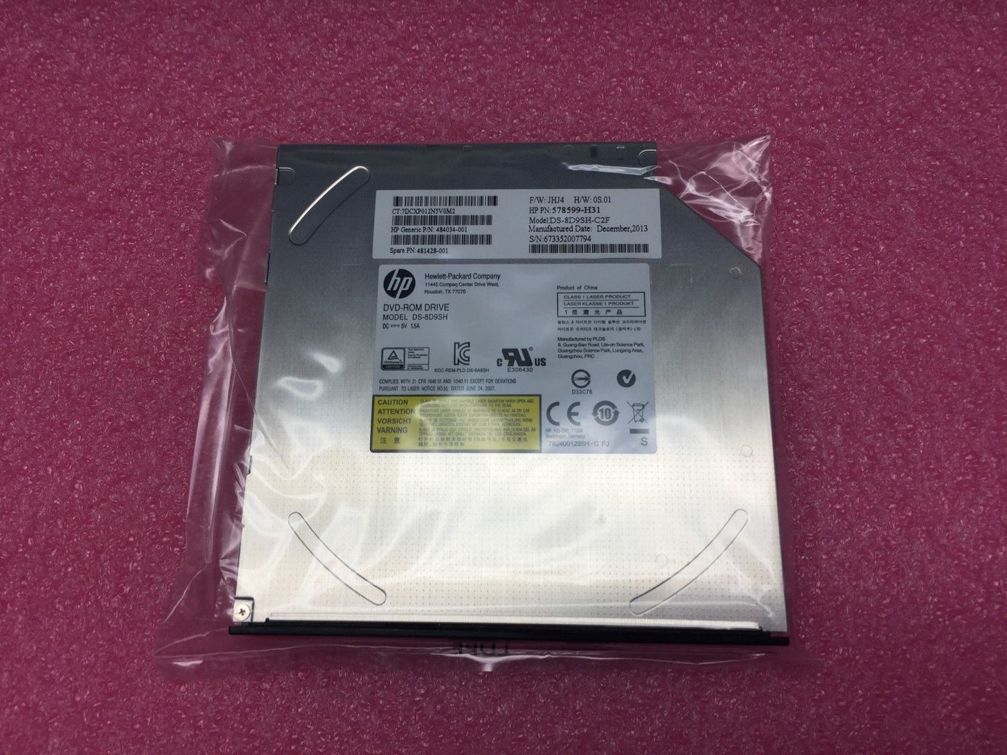 HP 484034-001 Dvd-Rom Slim Sata Drive