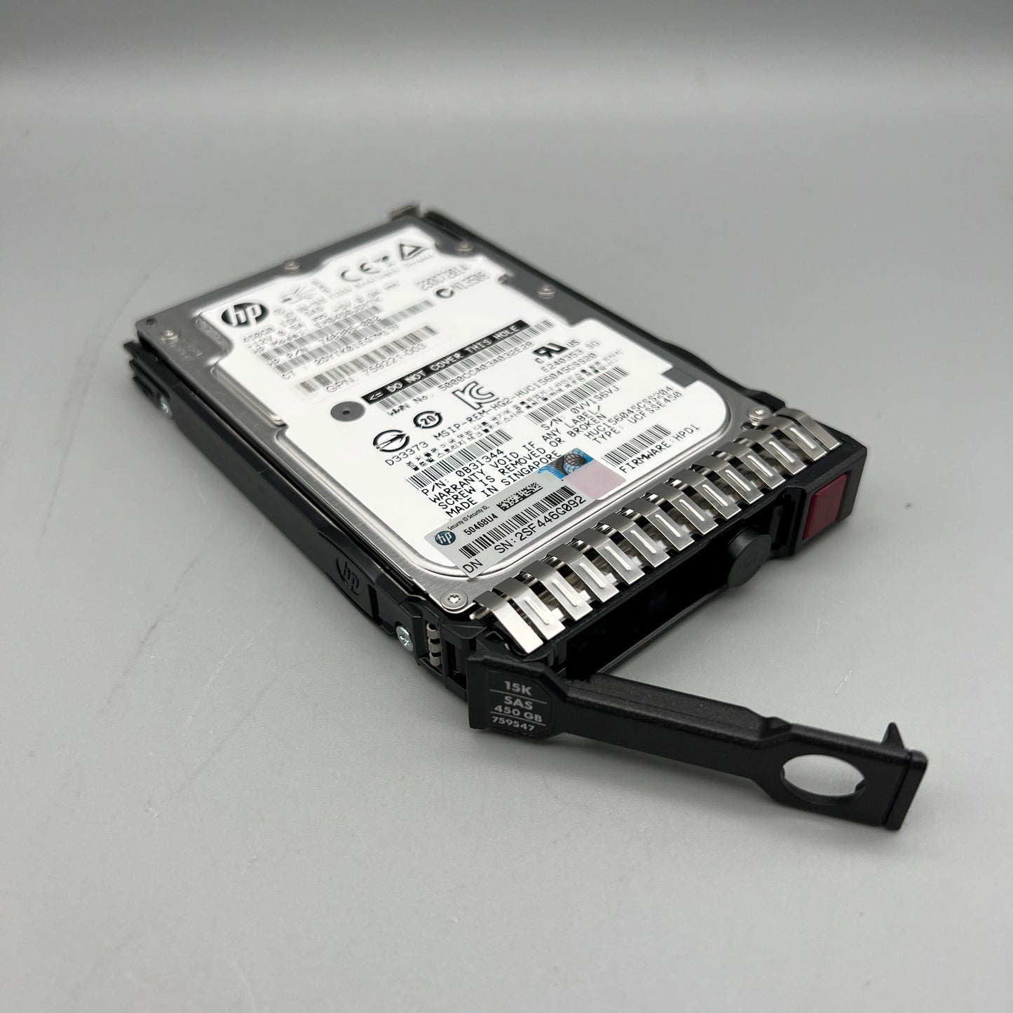 HP 450GB 15K SAS 12Gb/s with tray HOT-PLUG G8-G9 759221-003 748385-002 759547