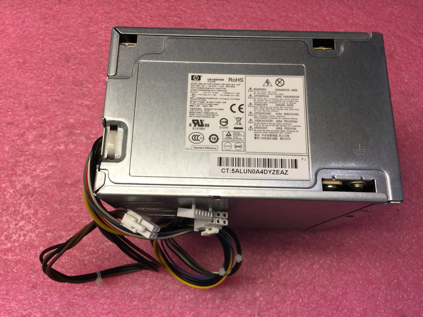 HP 6005 MT 320W Desktop Power Supply DPS-320JB-A 503377-001 Used