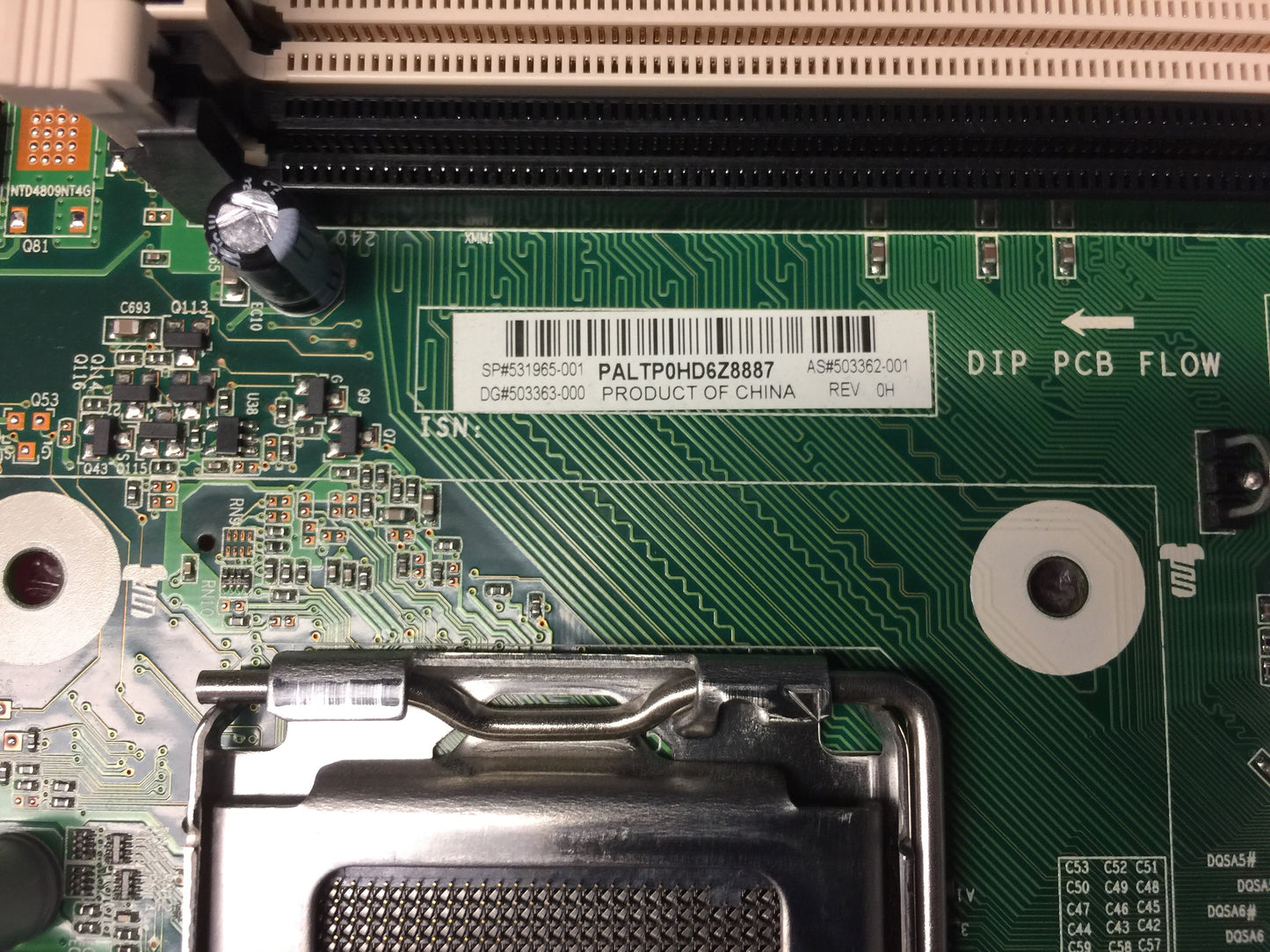 HP Compaq SOCKET 775 MOTHERBOARD 531965-001 503362-001 for 6000Pro SFF Used