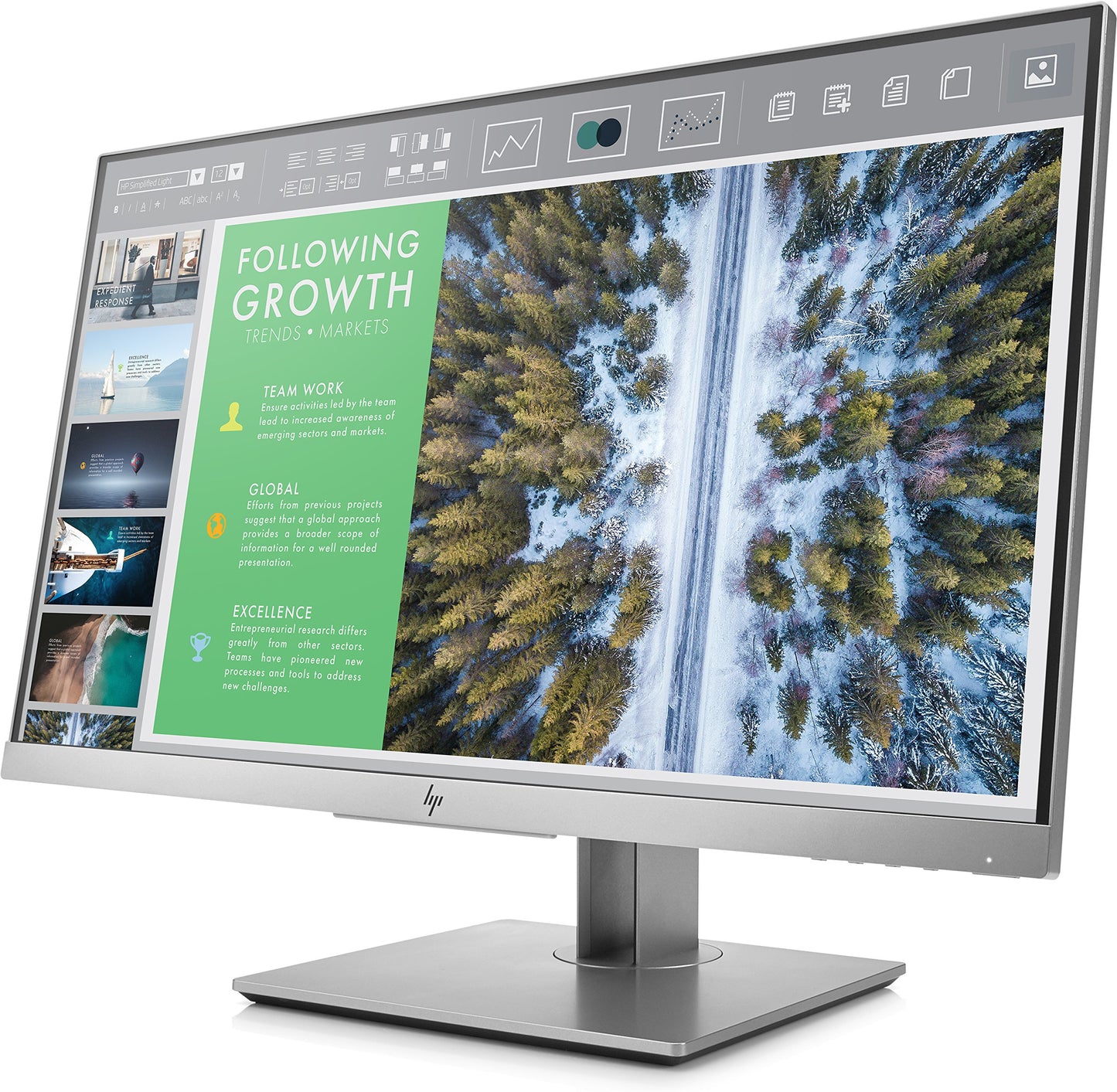 HP EliteDisplay E243 23.8-Inch Screen LED-Lit Monitor Silver Open Box