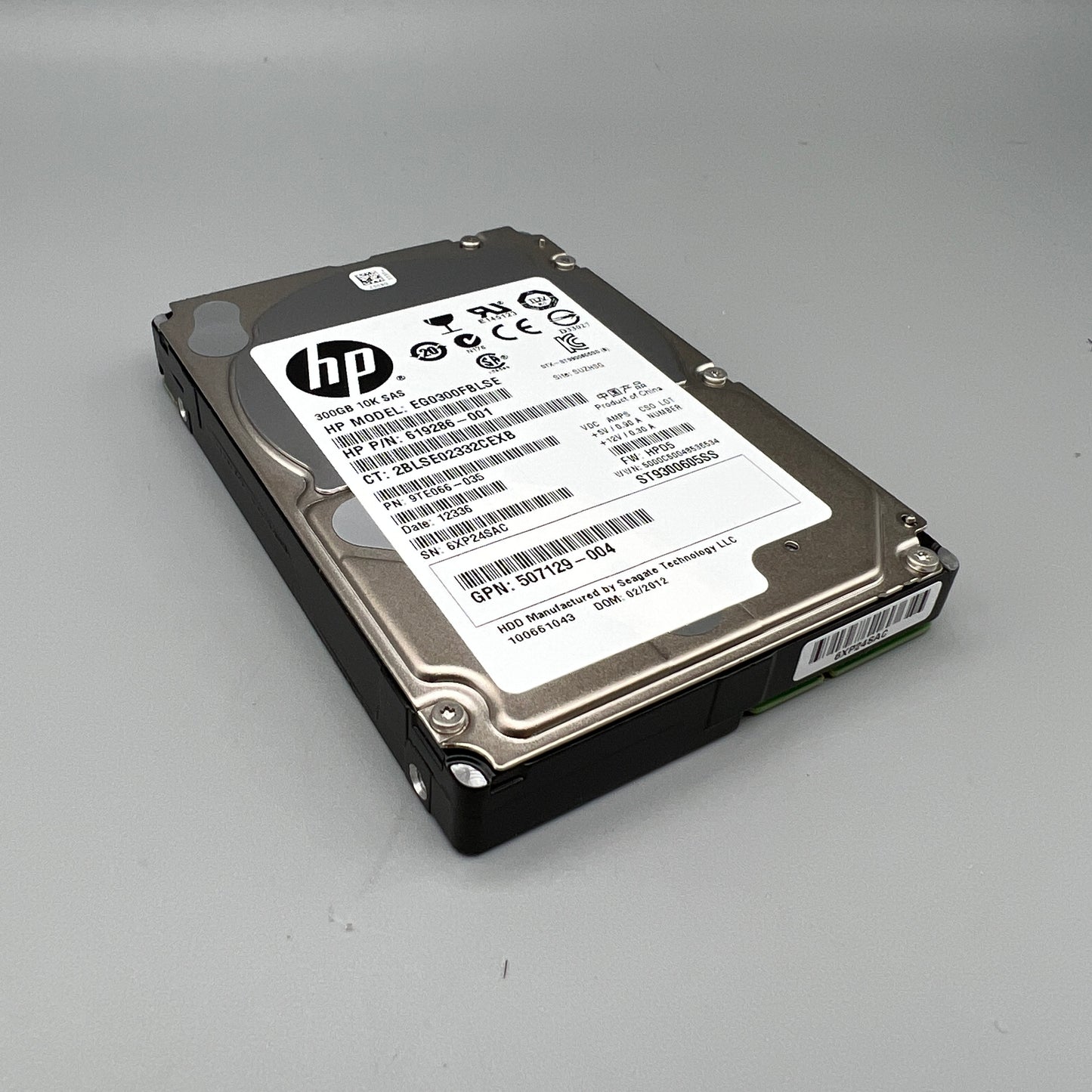 HP 619286-001 300GB 10K SAS NO TRAY 507129-004 619286-001