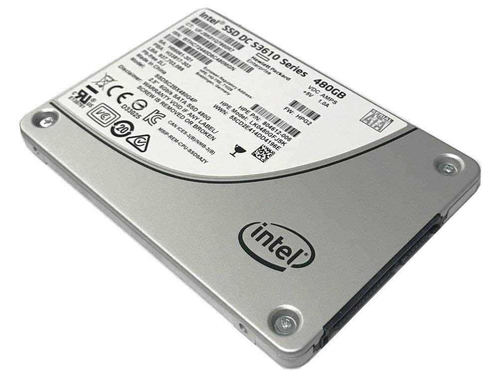 HP 804612-006 Intel DC S3610 Series 480GB 2.5-inch 7mm SATA III MLC (6.0Gb/s)