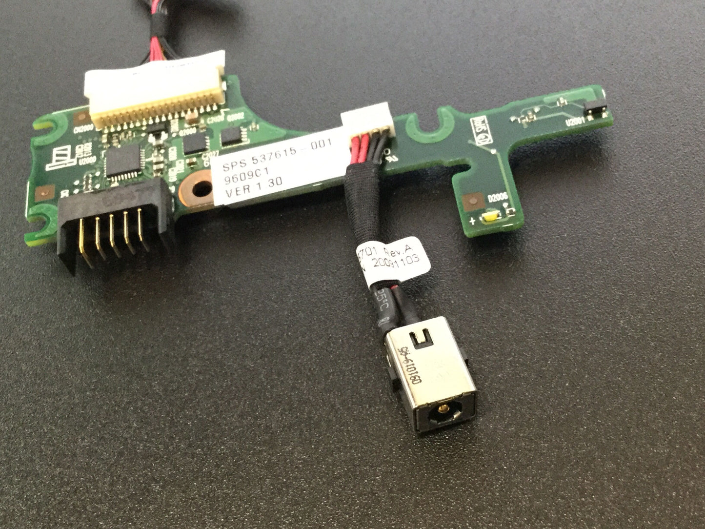 HP Mini 110-1000 DC Power Jack Board Battery Connector 538006-001 537615-001