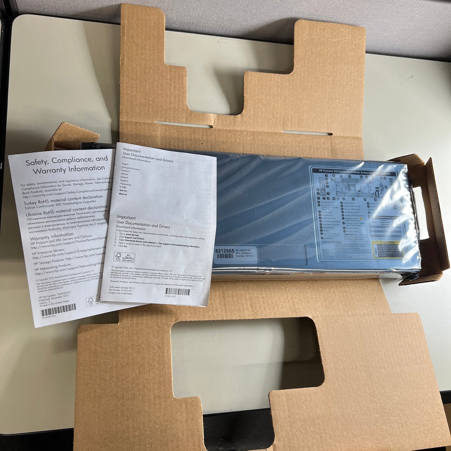 HP OEM ProLiant BL460c Gen8 Blade Server Blade MCS 2012 1A P\N:C0G15A