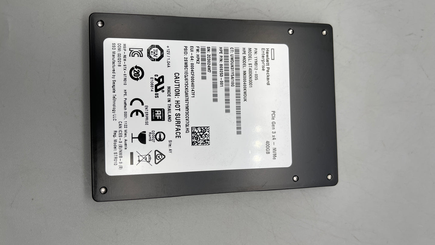 869253-001 HP G9-G10 400-GB 2.5 NVMe MP MU DS SSD