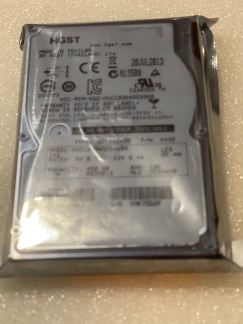HGST Ultrastar 2.5-Inch 450GB 10000RPM SAS 6Gbps 64MB Cache Internal Hard Drive (0B26012)