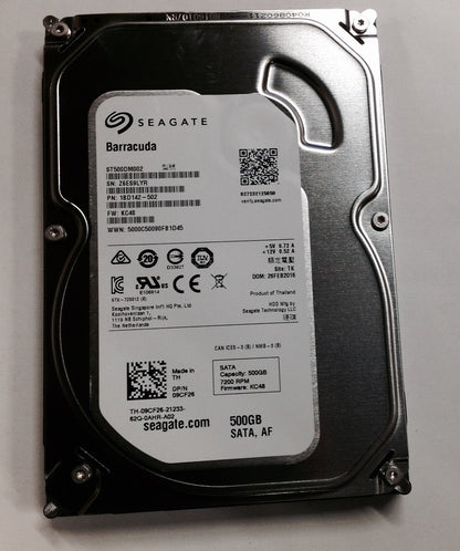 Seagate ST500DM002 500GB 16MB Cache SATA 6.0Gb/s 3.5" HDD 1BD142-502