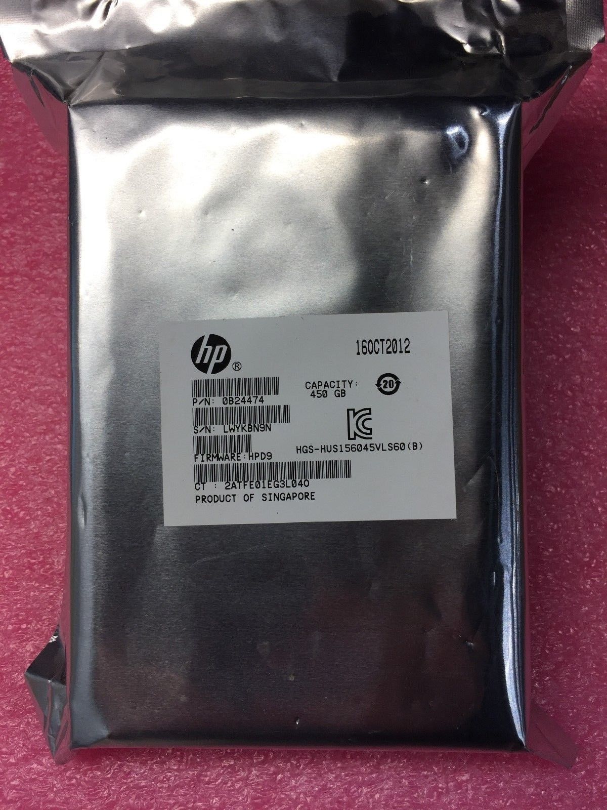 HP  0B24474 450GB 3.5" 15K RPM SAS Hard Drive No Tray