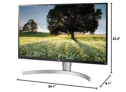 LG 27UK650-W 27” Inch UHD (3840 x 2160) IPS Display with HDR 10, sRGB 99% Color Gamut, AMD FreeSync used grade B