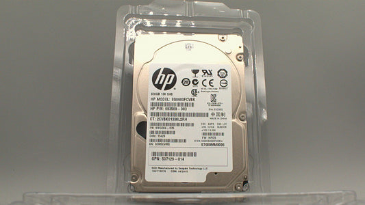 693569-003 Genuine HP 600GB 10K SAS 2.5" HDD no tray 507129-014 EG0600FCVBK ST600MM0006
