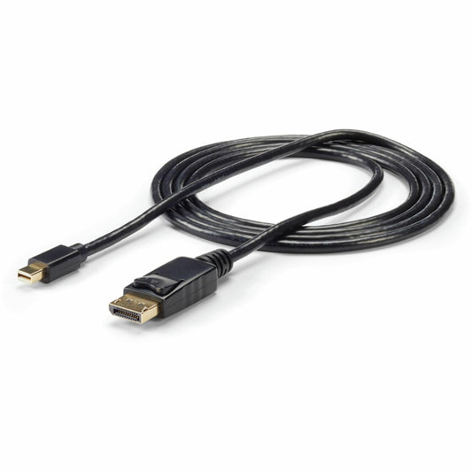 StarTech.com 6ft (2m) Mini DisplayPort to DisplayPort 1.2 Cable - 4K x 2K UHD Mini DisplayPort to DisplayPort Adapter Cable - Mini DP to DP Cable for Monitor - mDP to DP Converter Cord (MDP2DPMM6)