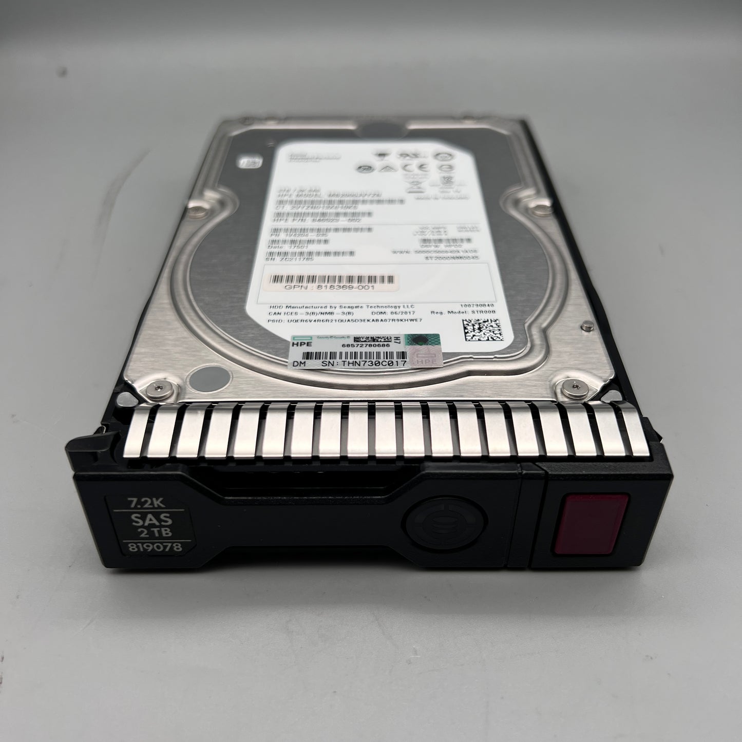 HP 2TB 7.2K 12Gbps SAS 3.5" HDD w/tray G8-G10 818369-001 846523-002 MB2000JVYZN