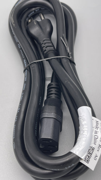 Luxshare 37-1495-01 6ft Notched Plug 3 Prong AC Power Cord