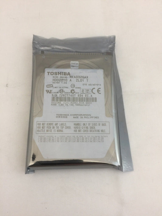 TOSHIBA 40 GB 5400 RPM IDE 2.5" (MK4032GAX) Internal Hard Drive HDD used