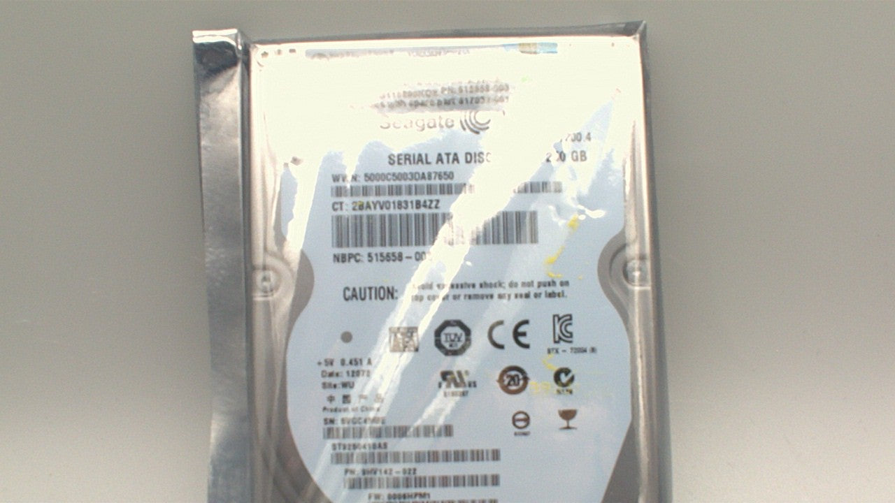 HP 617032-001 SPS-DRV HDD 250G 7200PRM SATA SGTHOLIDAY ST9250410AS