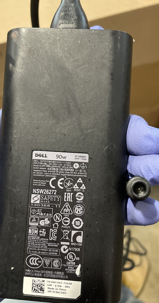 Dell 90W AC Adapter LA90P130  used