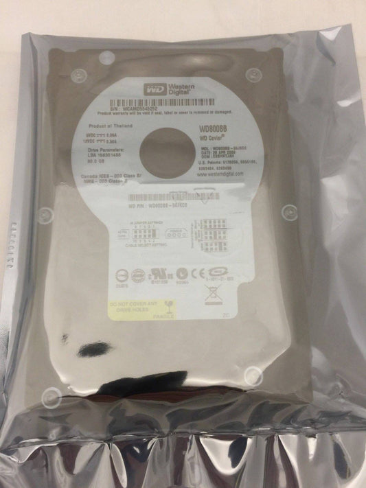 Western Digital Caviar 80Gb 3.5" Desktop IDE Hard Drive WD800BB-56JKC0 used