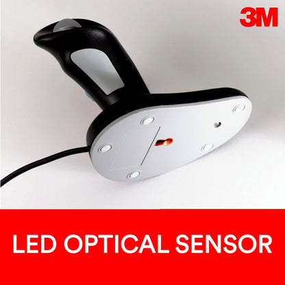 3M Wired Ergonomic Optical Mouse, Patented Vertical Grip Design Keeps Your Hand and Wrist at a Neutral Angle for Comfort, USB/PS2 Plug and Play Compatibility, 6.5' Cord, Small Size, Black (EM500GPS)