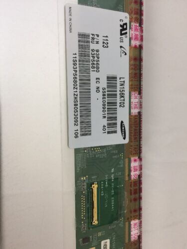 Samsung 15.6" LED Matte LCD Display Screen LTN156KT02  LENVO 93P5680 93P5681