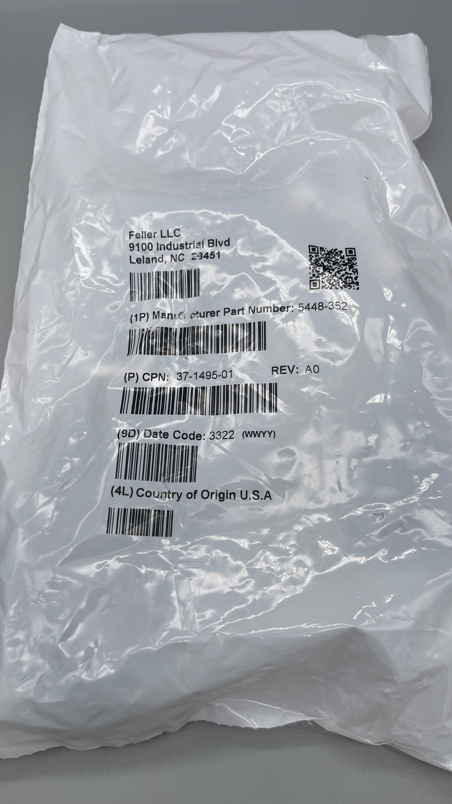 FELLER LLC MPN# 5448-352 U-Shaped Slotted 6' Power Supply Cord