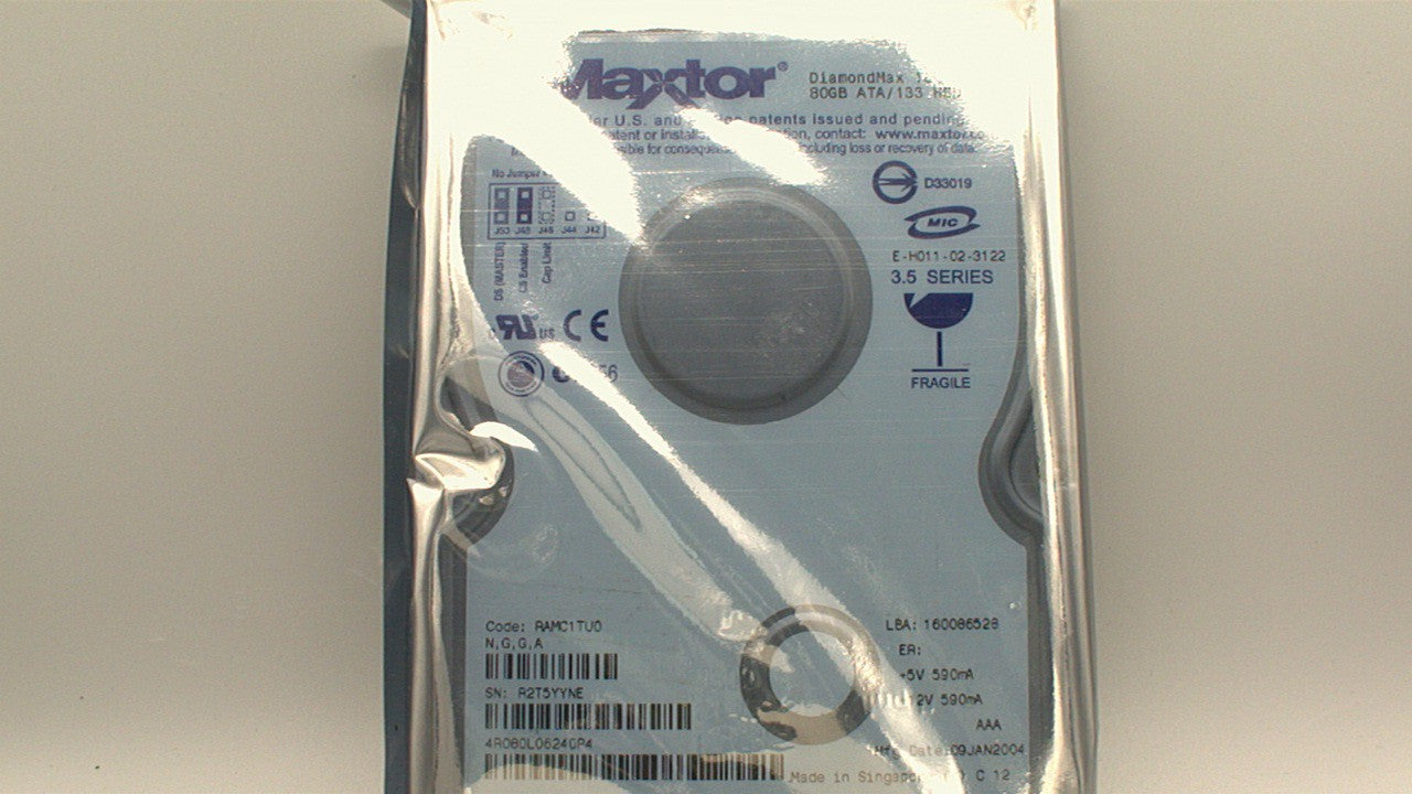 Maxtor DiamondMax 16 4R080L06240P4 80GB IDE HDD used