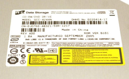 Genuine Hitachi LG Data Storage CD Burner CD-RW / DVD-ROM IDE Slim Internal Optical Drive, Replaces Model Numbers: GCC-4244N, GCC-4244, GCC-4240N, TS-L462, TS-L462D, SBW-243, SBW242SE, SCB5265, SN-324, CDD5263