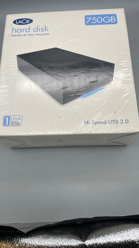 LaCie Hard Disk 750 GB USB 2.0 External Hard Drive, Design by Neil Poulton 301303U