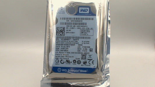 WD1600BEVT-75A23T0  Western Digital Scorpio Blue 160GB 5400 RPM SATA 2.5" Hard Drive used