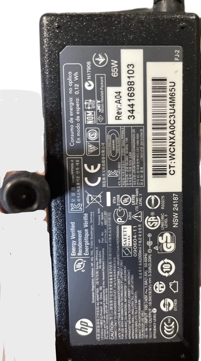 Genuine HP 18.5v 3.5a for Hp 2530P CQ35 2230S PPP009L-E 7.4mm 5.0mm used