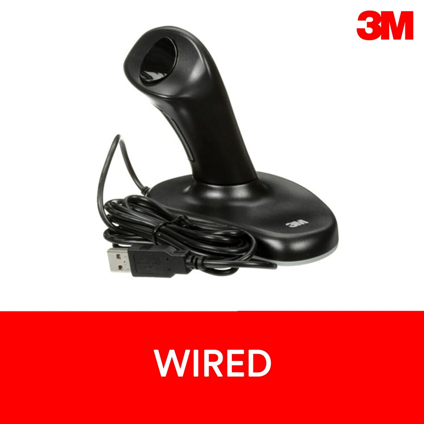 3M Wired Ergonomic Optical Mouse, Patented Vertical Grip Design Keeps Your Hand and Wrist at a Neutral Angle for Comfort, USB/PS2 Plug and Play Compatibility, 6.5' Cord, Small Size, Black (EM500GPS)