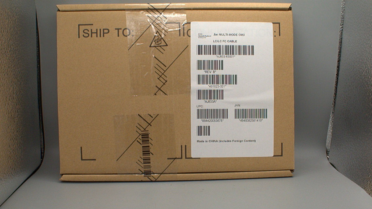 AJ833A, HP 0.5m LC-LC Multi-Mode OM3 Fiber Optic Cable