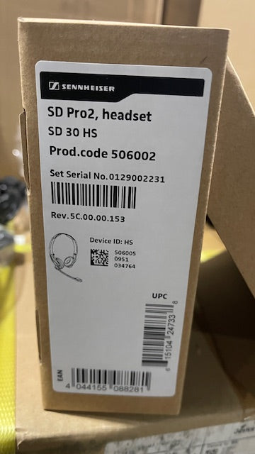 Sennheiser Enterprise Solution 615104247338 SD 30 HS VOIP Telephone Headset, Black 506002