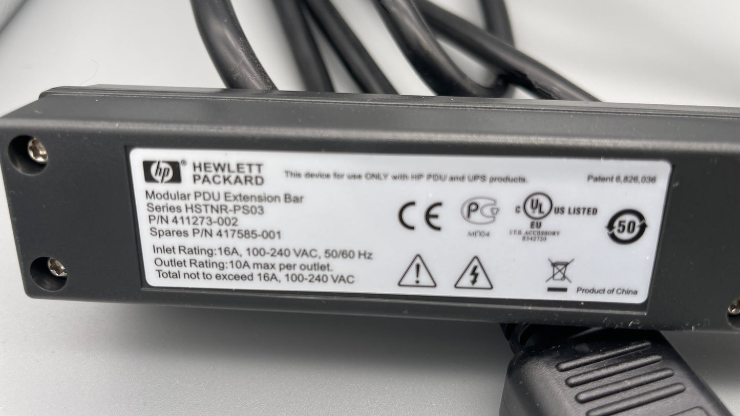 411273-002 HP MODULAR PDU EXTENSION BAR SERIES HSTNR-PS03 WITH EXTENDER used
