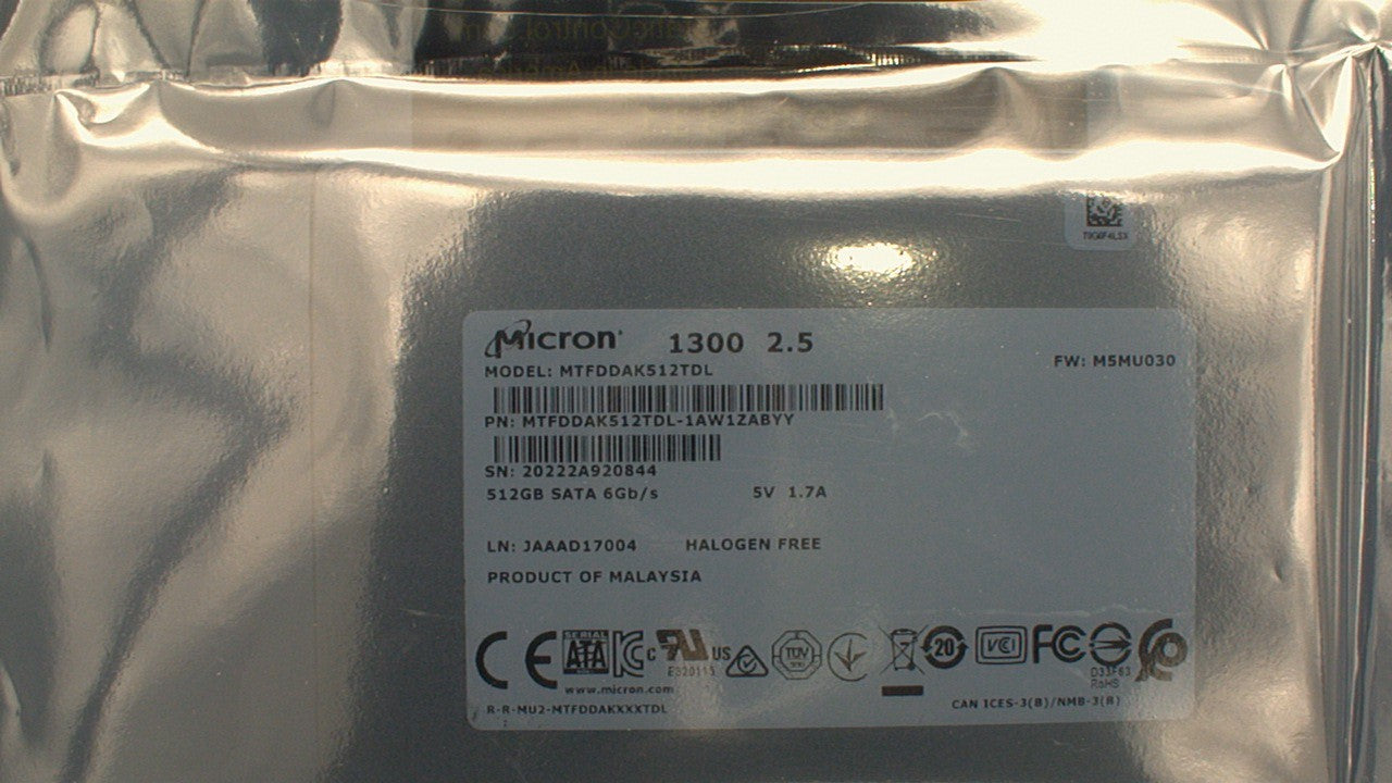 Micron 1300 512GB SATA 6Gb/s 2.5-inch Internal Solid State Drive (SSD) used - Pamper Inn