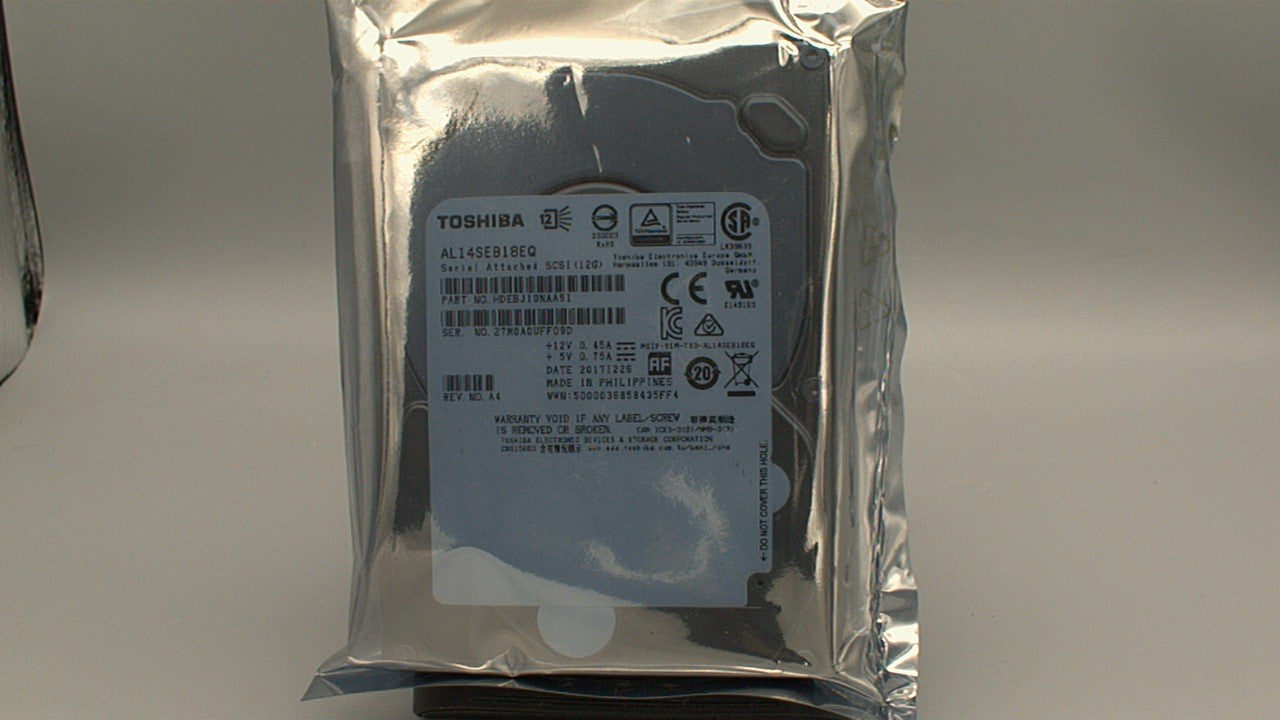 Toshiba 1.8TB 10K RPM SAS 12Gb/s 2.5-inch Internal Hard Drive (Enterprise Storage Drive) HDEBJ10NAA51 used - Pamper Inn