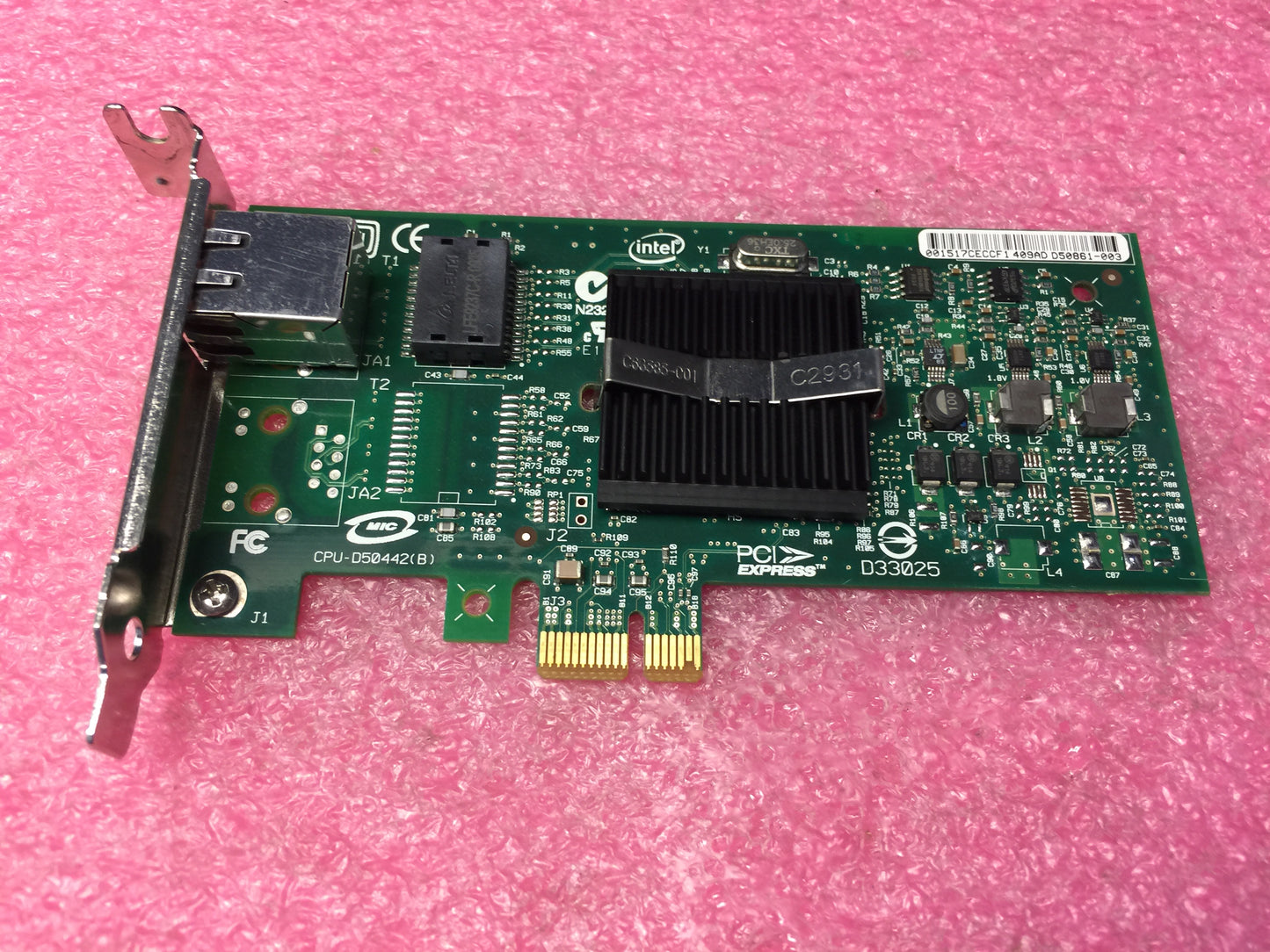 Intel EXPI9400PTBLK PRO/1000 PT Server Adapter - 1 Port - Low profile Used