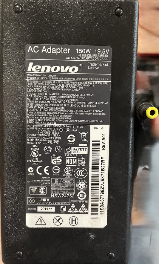 Lenovo PA-1151-11VA 150W 19.5V 7.7A 36001875 0A37768 54Y8838 used