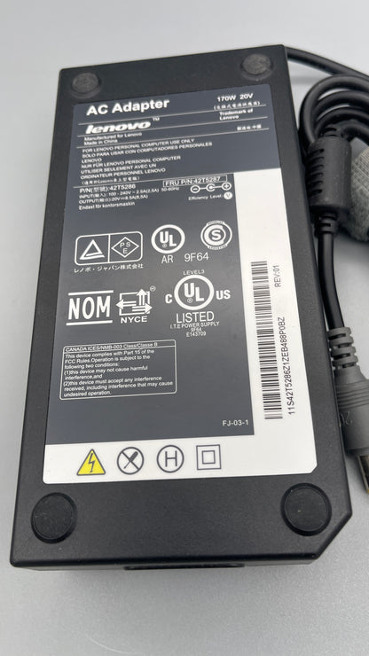 Genuine Lenovo 42T5286 42T5287 42T5291 AC Power Adapter 20V 8.5A 170W Charger