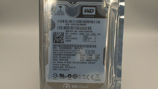 Western Digital Black 320GB 7200RPM SATA 6Gb/s 16MB Cache 2.5-inch Internal Hard Drive. used - Pamper Inn