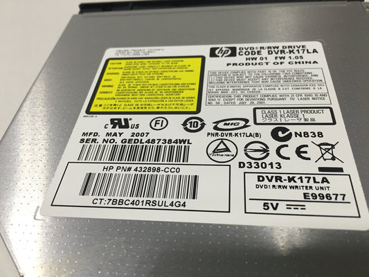 HP DVD-RW Drive DVR-K17LA 432898-CC0 413700-001