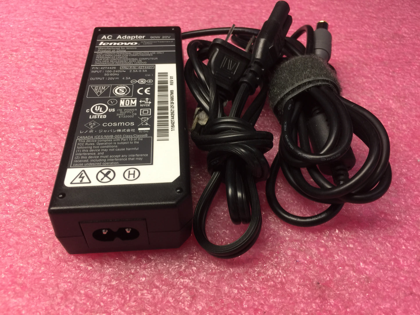 Lenovo 90W 20V 4.5A AC Adapter P/N 42T4426 FRU P/N 42T442 Used