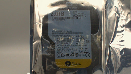 Western Digital RE 2TB 7200RPM 32MB Cache SAS 6Gb/s 3.5" Enterprise Hard Drive (WD2001FYYG-01SL3W1) used