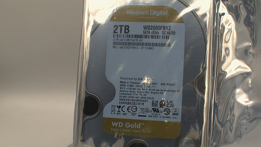 Western Digital 2TB WD Gold Enterprise Class Internal Hard Drive - 7200 RPM Class, SATA 6 Gb/s, 128 MB Cache, 3.5" - WD2005FBYZ-01YCBB3 used