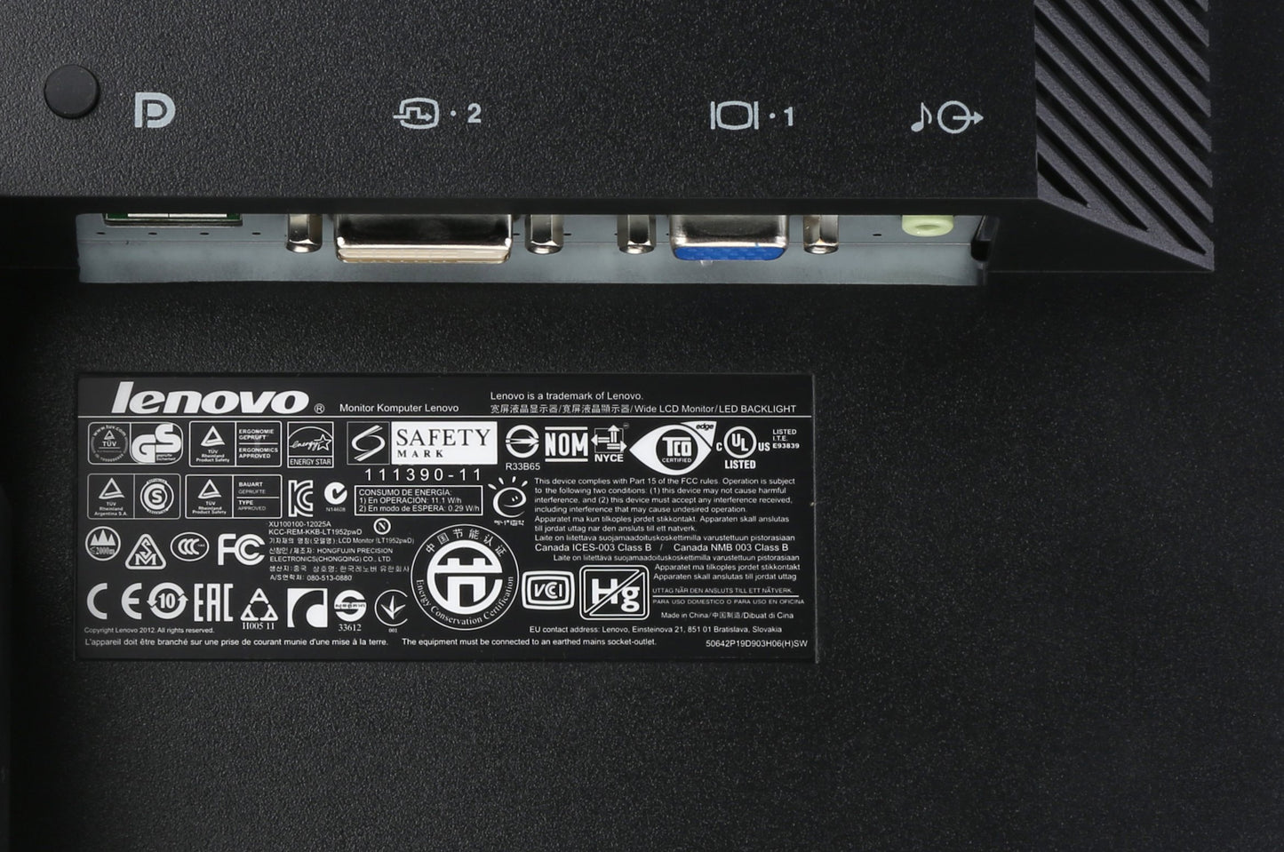 Thinkvision LT1952P 19-inch LCD Monitor 1440x900 used Grade A