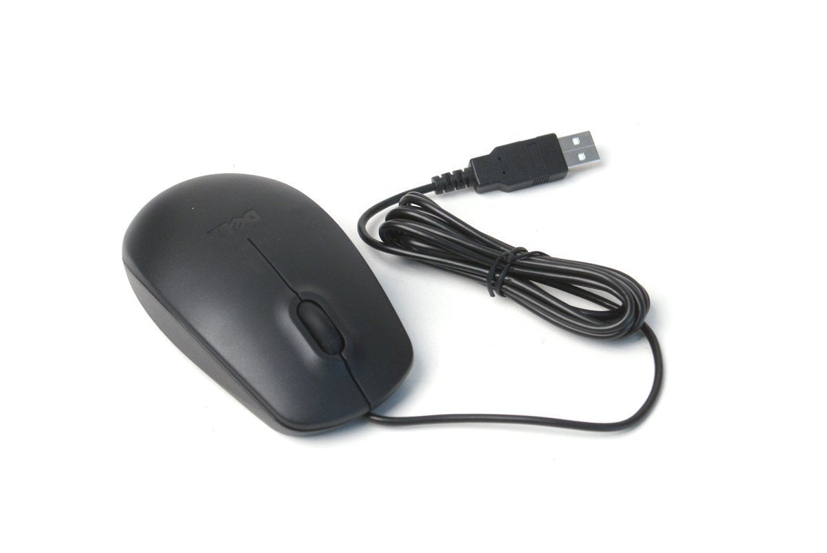 New Genuine DELL 09RRC7 MS111-L Optical USB WIRED Scroll Mouse mice Look Black